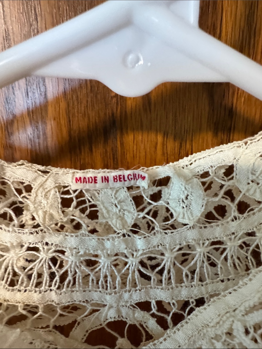 Vintage Cream Crochet Lace Short-Sleeve Blouse - Picture 2 of 7